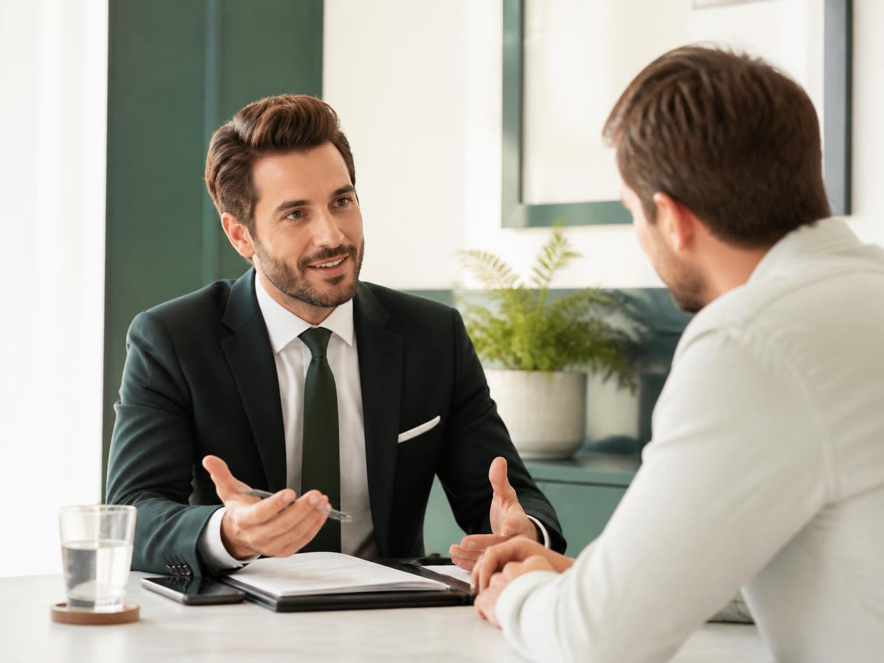 Tax advisor having a strategic conversation with a business owner